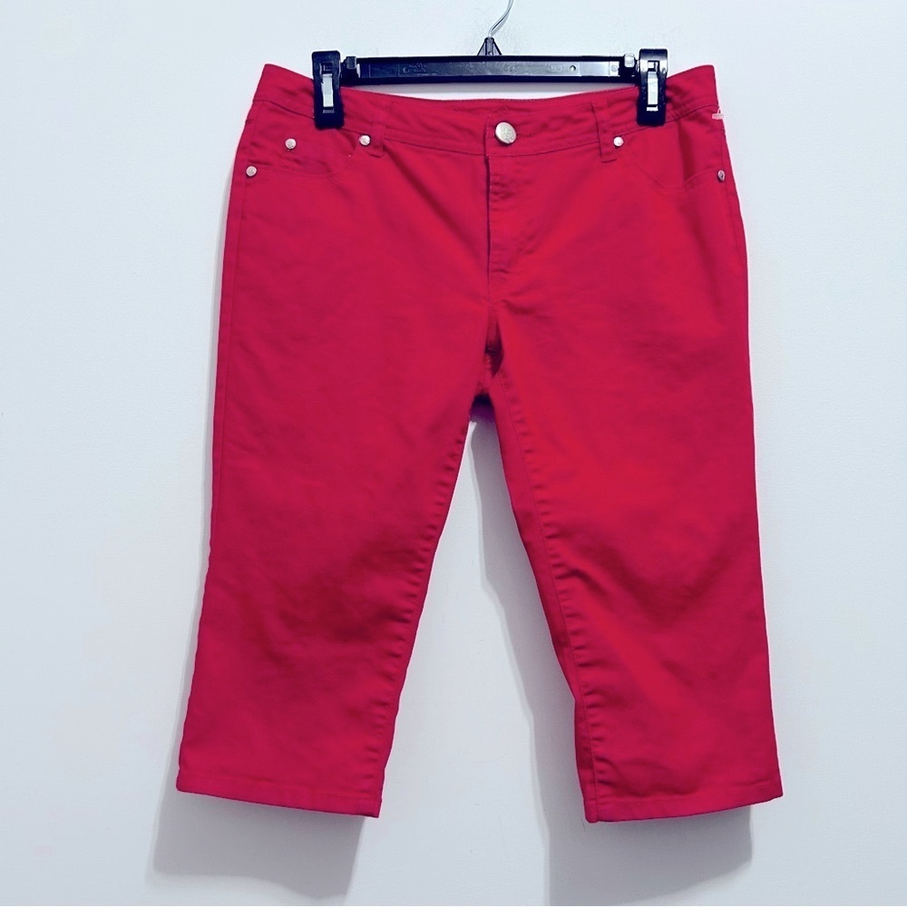 🆕 Boom Boom Women’s Jeans Red Denim Jean Bermuda Shorts